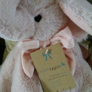 NWT Mon Lapin Dusty Pink Elephant Blanket Lovey
